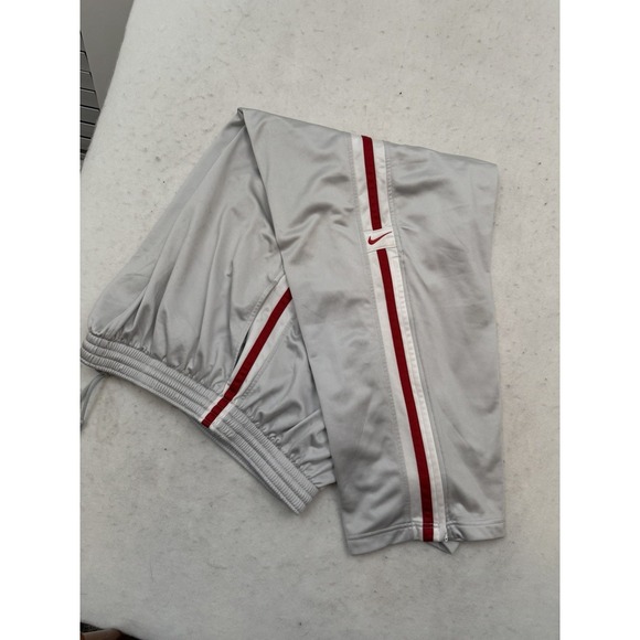 VTG Nike Silver Tag Sweat Pants Mens XL Dazzle Wide Leg Stripe Red White Y2K 90s